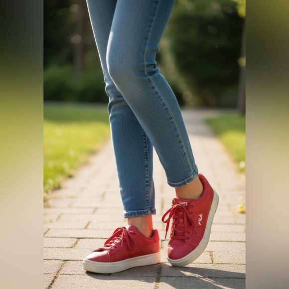 Fila Women's Red Sneakers - Picture 1 of 4